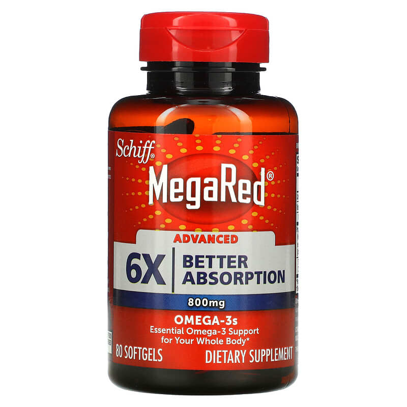 Schiff, MegaRed, Advanced, 800 mg, 80 Softgels 20525974136