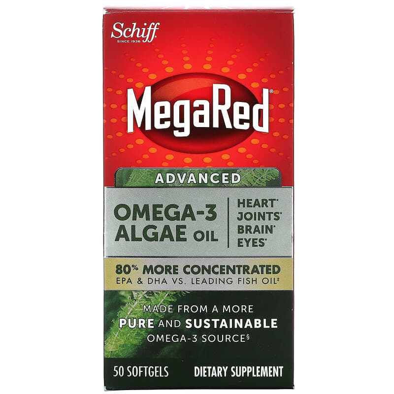 Schiff MegaRed Advanced Omega-3 Algae Oil 50 Softgels 20525104472