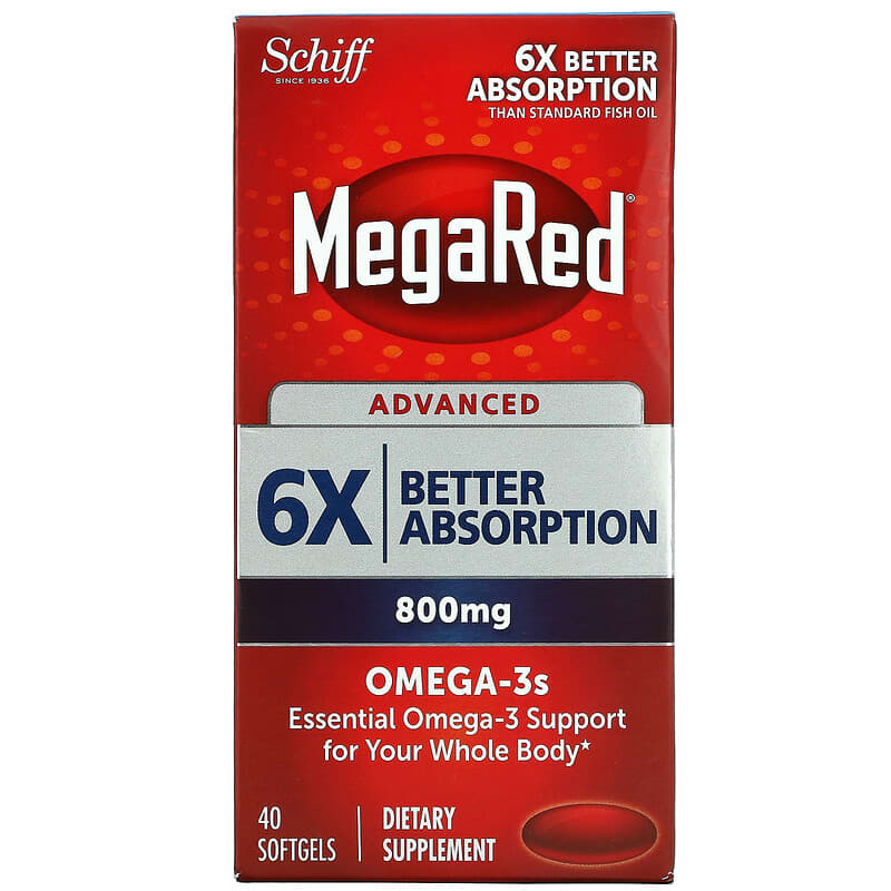 Schiff MegaRed Advanced Omega-3s 800 mg 40 Softgels 20525974129