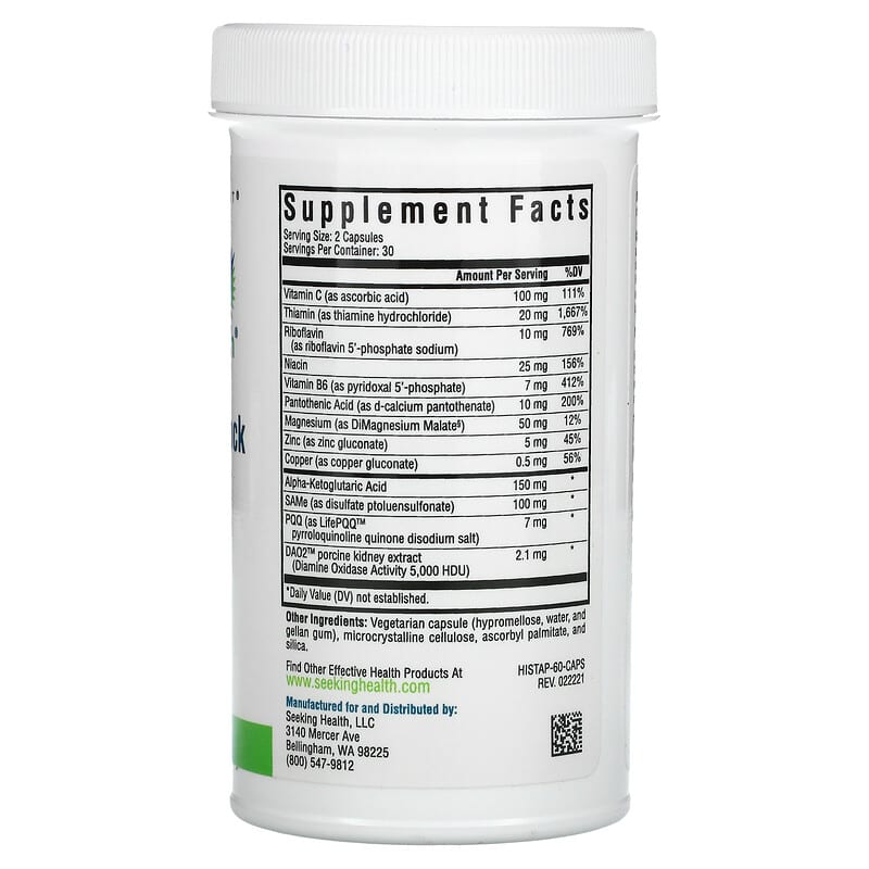 Seeking Health, Histamine Block Plus, 60 Capsules 810007521589