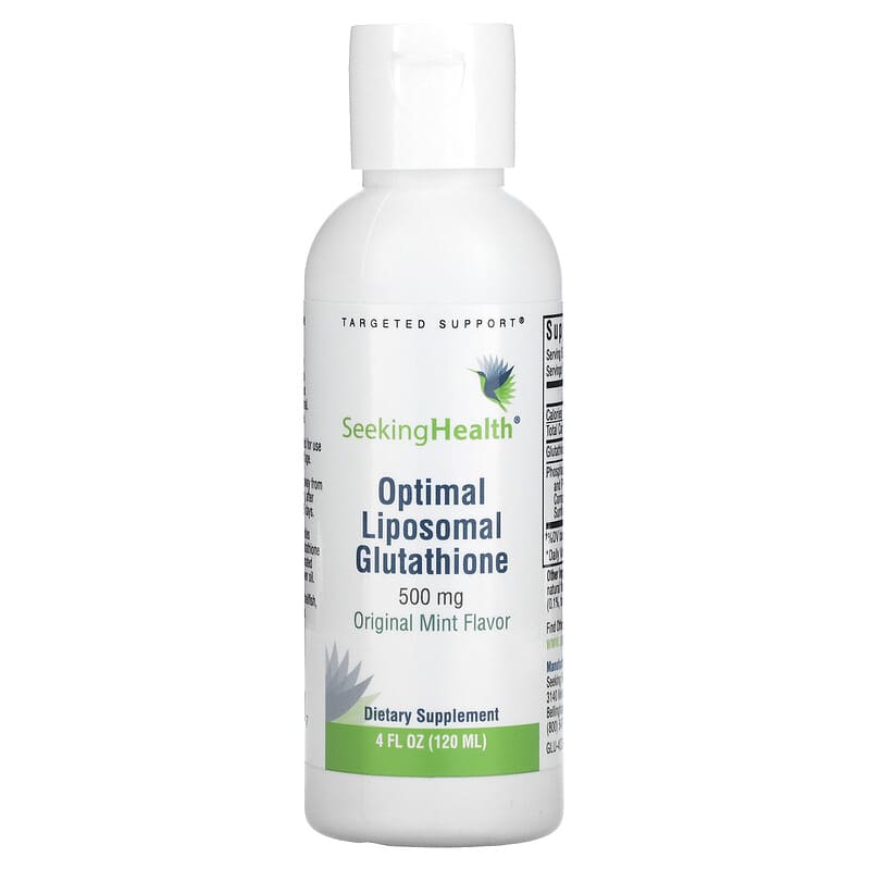 Seeking Health Optimal Liposomal Glutathione Original Mint 500 mg 4 fl oz (120 ml) 810007520407