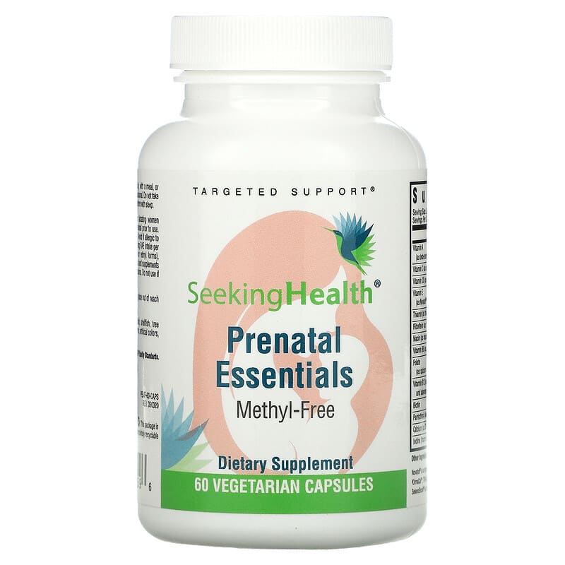 Seeking Health Prenatal Essentials Methyl-Free 60 Vegetarian Capsules 810007521596