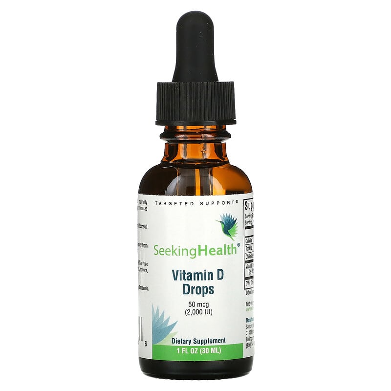 Seeking Health, Vitamin D Drops, 50 mcg (2,000 IU), 1 fl oz (30 ml) 810007521336