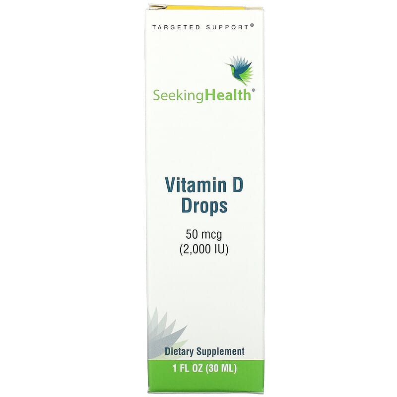 Seeking Health Vitamin D Drops 50 mcg (2,000 IU) 1 fl oz (30 ml) 810007521336