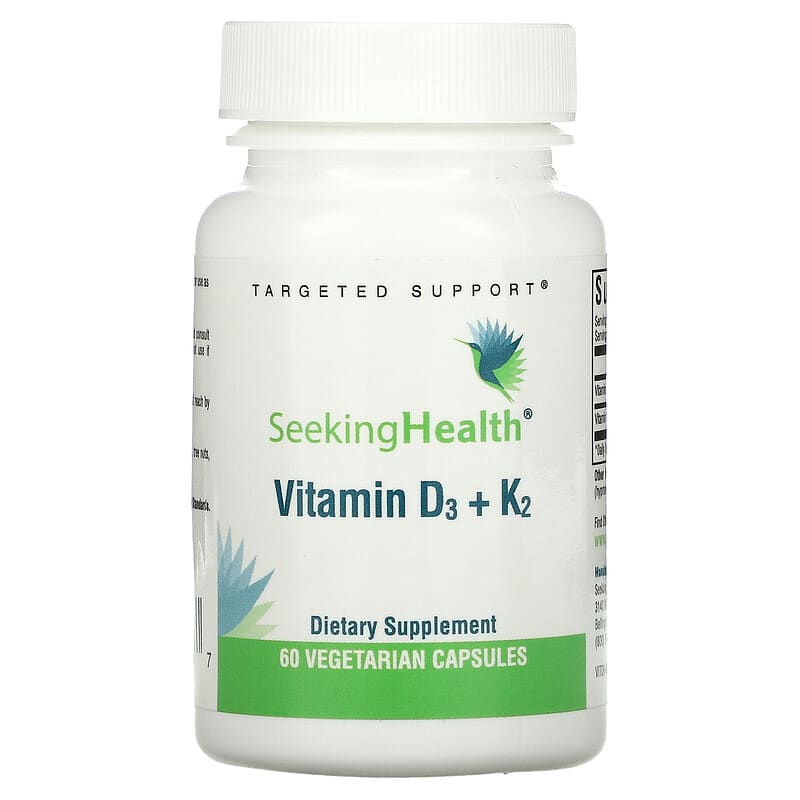 Seeking Health Vitamin D3 + K2 60 Vegetarian Capsules 810007521367