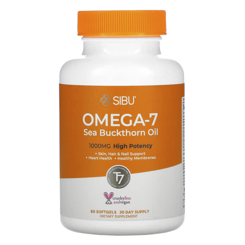 Sibu Beauty Sea Berry Therapy Omega-7 Support Sea Buckthorn Oil 60 Softgels 858180002037