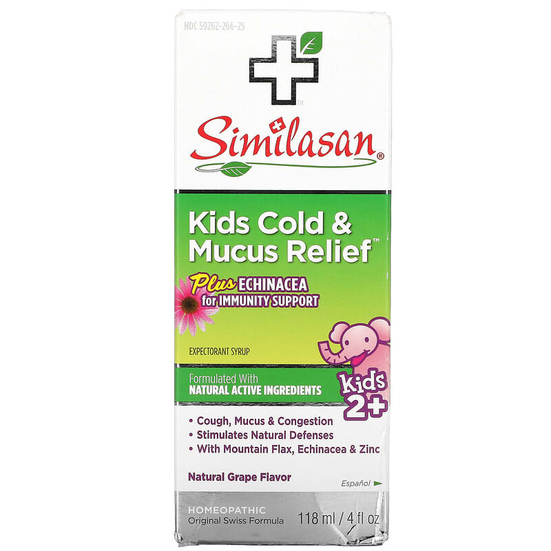 Similasan Kids Cold & Mucus Relief Kids 2+ Natural Grape 4 fl oz (118 ml) 94841256153