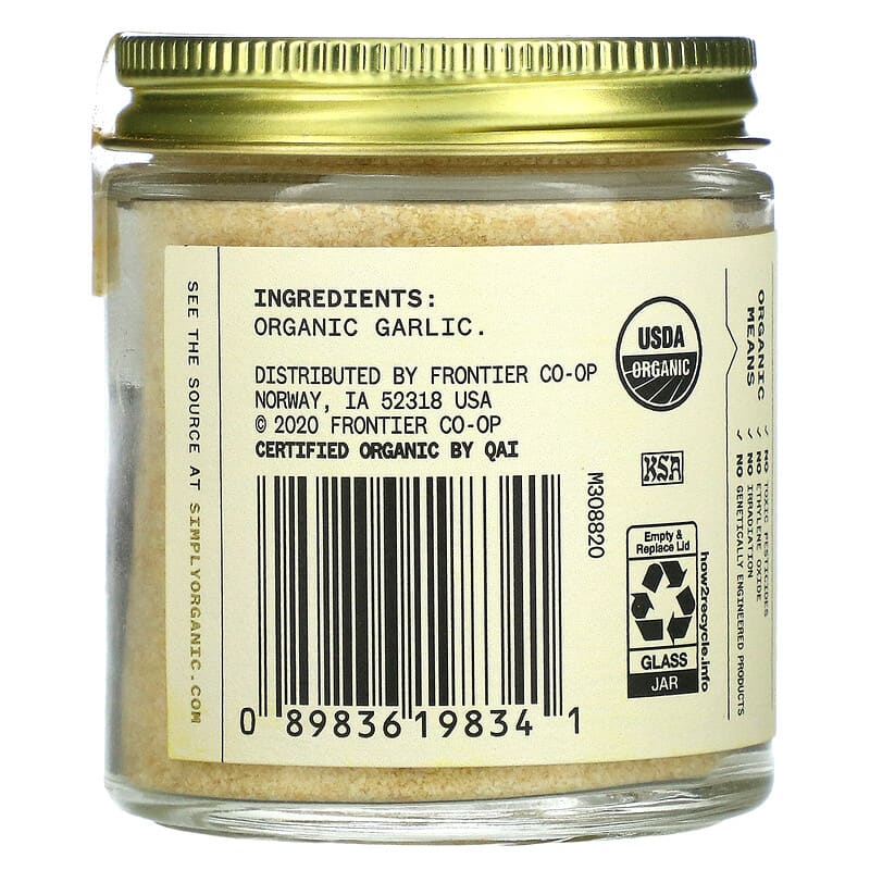 Simply Organic, Single Origin, Californian Garlic, 2.79 oz (79 g) 89836198341