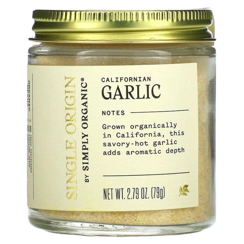 Simply Organic Single Origin Californian Garlic 2.79 oz (79 g) 89836198341