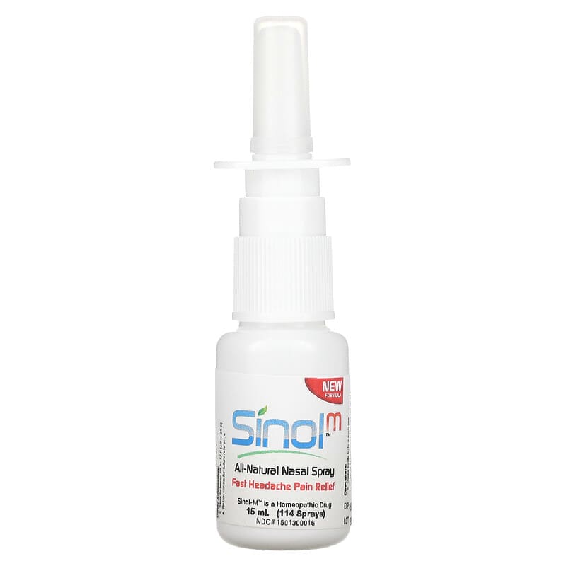 Sinol, SinolM, All-Natural Nasal Spray, Fast Headache Relief, 15 ml 315013000016