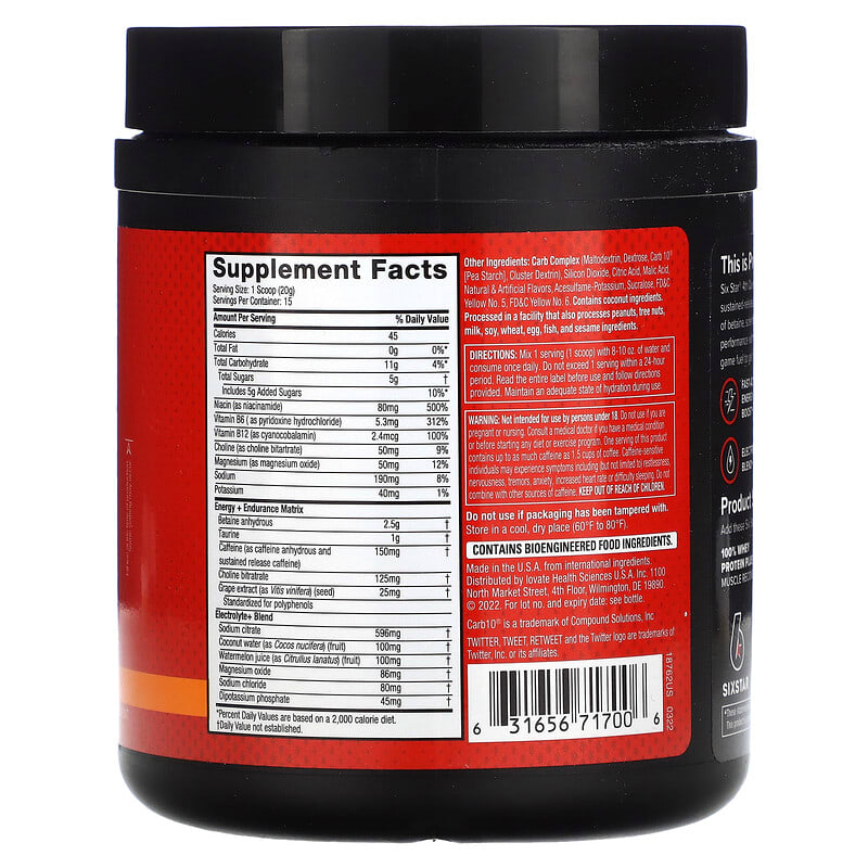 Six Star, 4th Quarter Energy, Tropical Twist, 10.42 oz (296 g) 631656717006