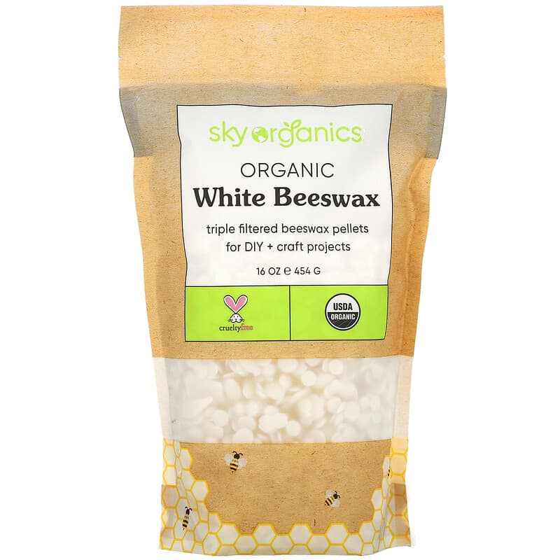 Sky Organics Organic White Beeswax 16 oz (454 g) 856045007180
