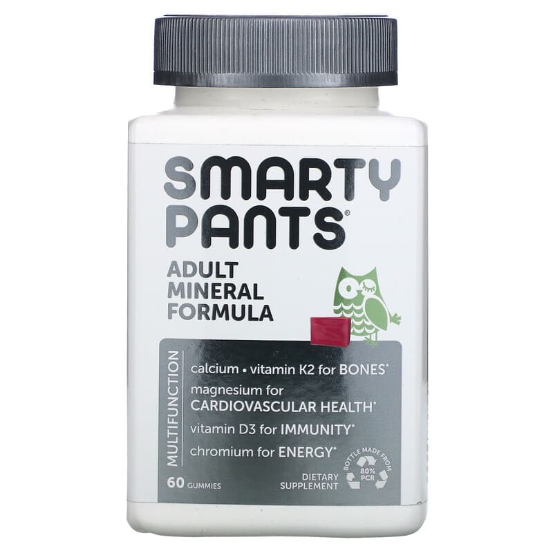 SmartyPants Adult Mineral Formula Mixed Berry  60 Gummies 817053020899