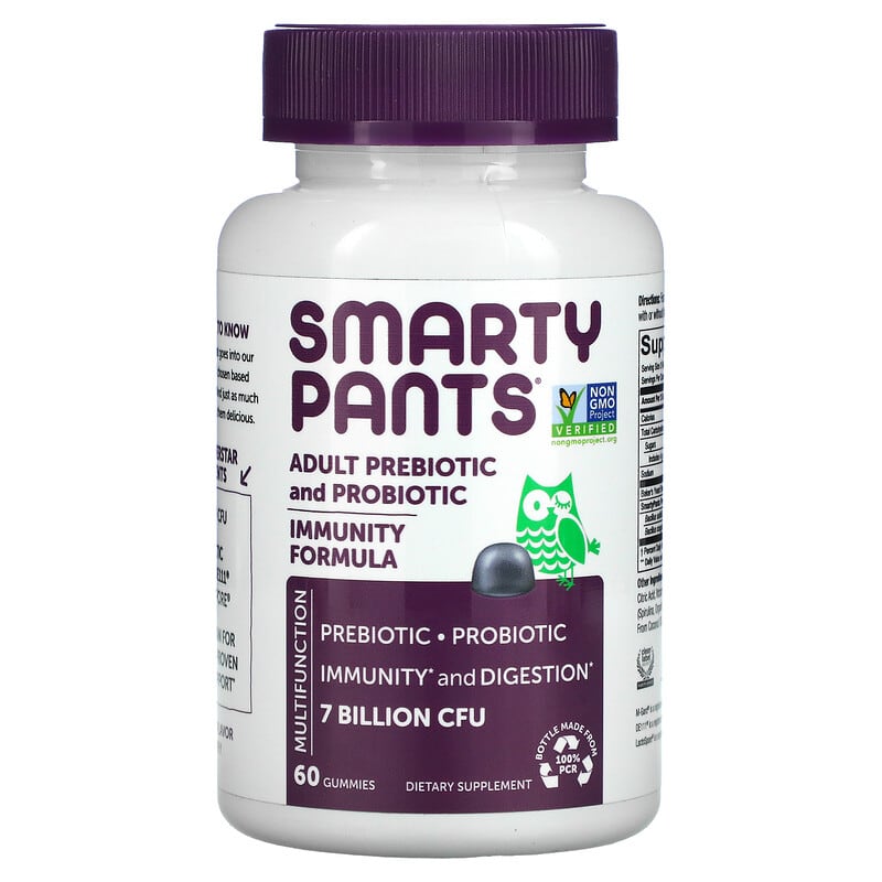 SmartyPants Adult Prebiotic & Probiotic Blueberry 7 Billion CFU 60 Gummies 817053020035