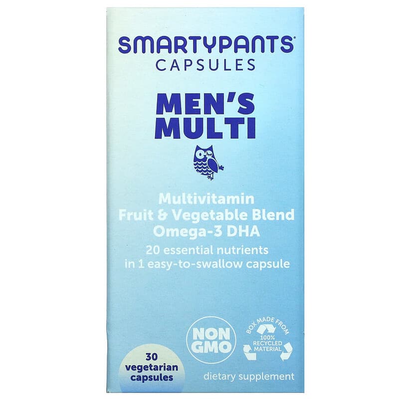 SmartyPants Men's Multi 30 Vegetarian Capsules 817053023210