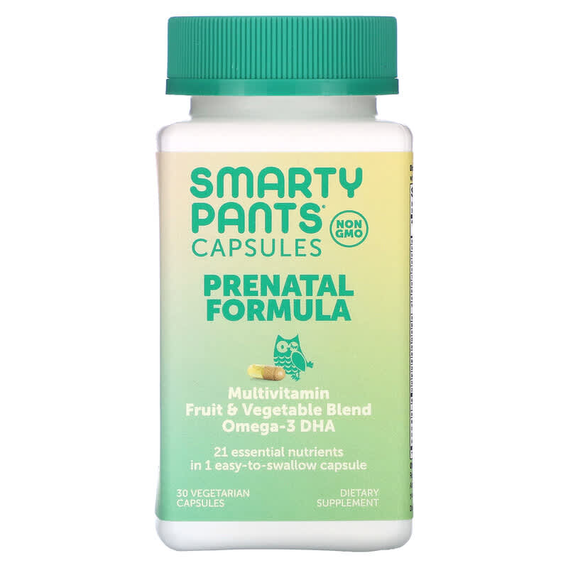 SmartyPants, Prenatal Multi, 30 Vegetarian Capsules 817053023227