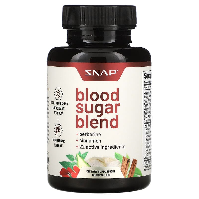 Snap Supplements Blood Sugar Blend  60 Capsules 850039253096