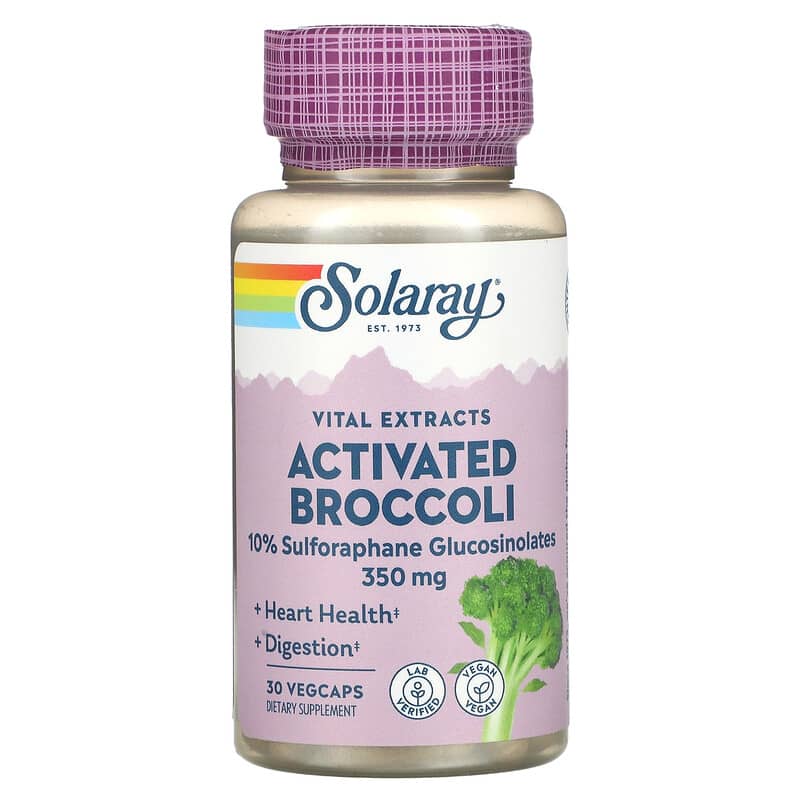 Solaray Activated Broccoli Vital Extracts 350 mg 30 VegCaps 76280282467