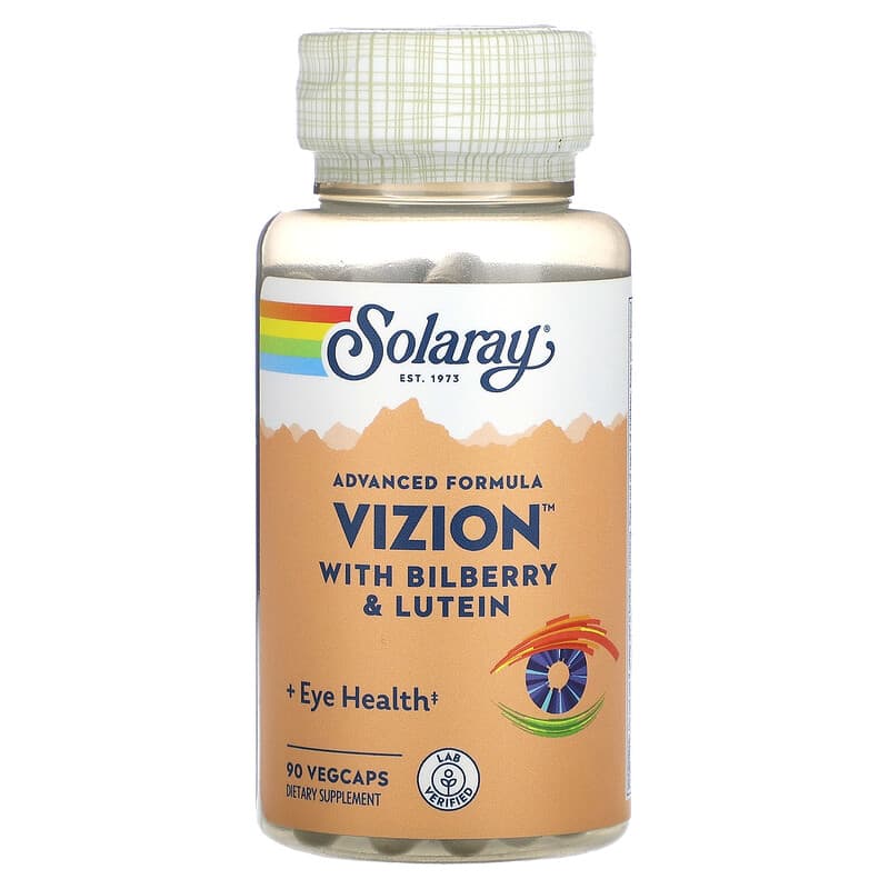 Solaray Advanced Formula Vizion with Blueberry & Lutein 90 VegCaps 76280031508