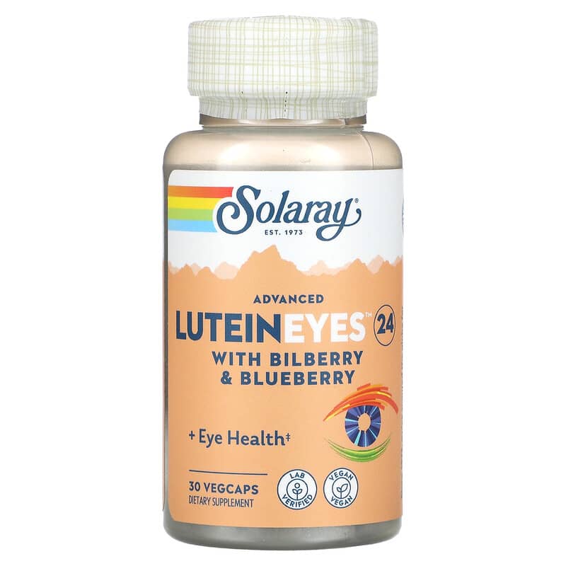 Solaray Advanced Lutein Eyes 24 with Bilberry & Blueberry 30 VegCaps 76280832174
