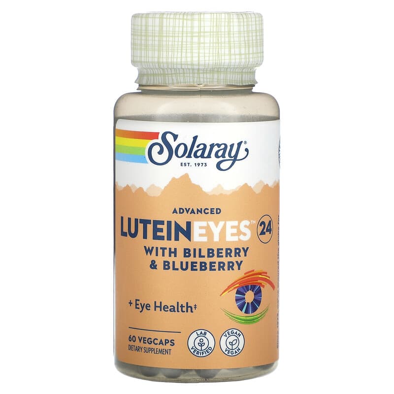 Solaray Advanced Lutein Eyes 24 with Bilberry & Blueberry 60 VegCaps 76280832181