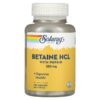 Solaray Betaine HCL with Pepsin 250 mg 180 VegCaps 76280048162