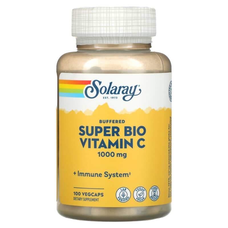 Solaray Buffered Super Bio Vitamin C 1,000 mg 100 VegCaps 76280044607