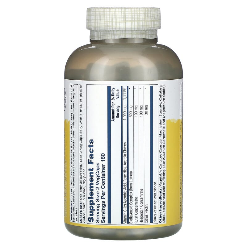 Solaray, Buffered Super Bio Vitamin C, 500 mg, 360 VegCaps 76280044621