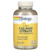 Solaray Cal-Mag Citrate with Vitamin D2 2:1 Ratio 360 VegCaps 76280131758