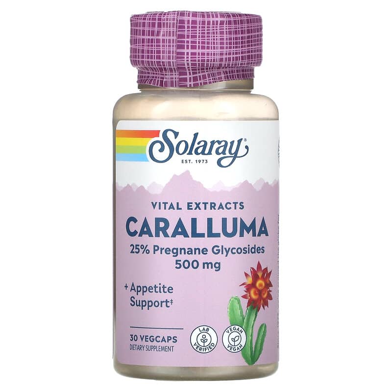 Solaray Caralluma Vital Extracts 500 mg 30 VegCaps 76280660548