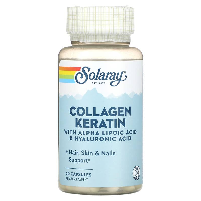 Solaray Collagen Keratin with Alpha Lipoic Acid & Hyaluronic Acid 60 Capsules 76280737998