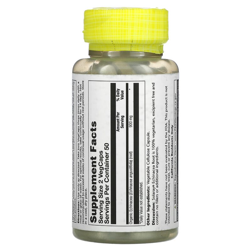 Solaray, Echinacea, 450 mg, 100 VegCaps 76280192407