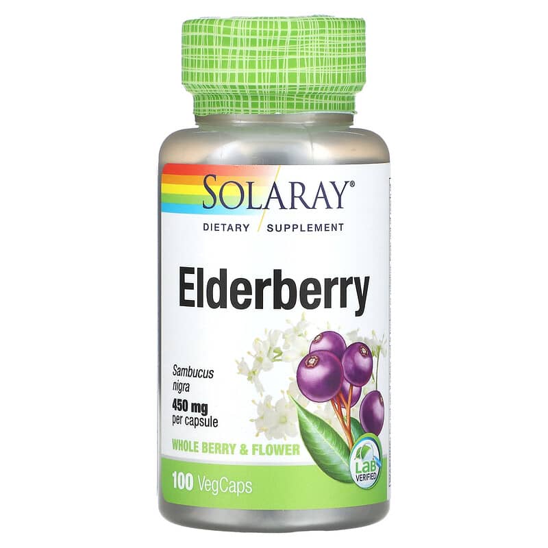 Solaray Elderberry 450 mg 100 VegCaps 76280124453