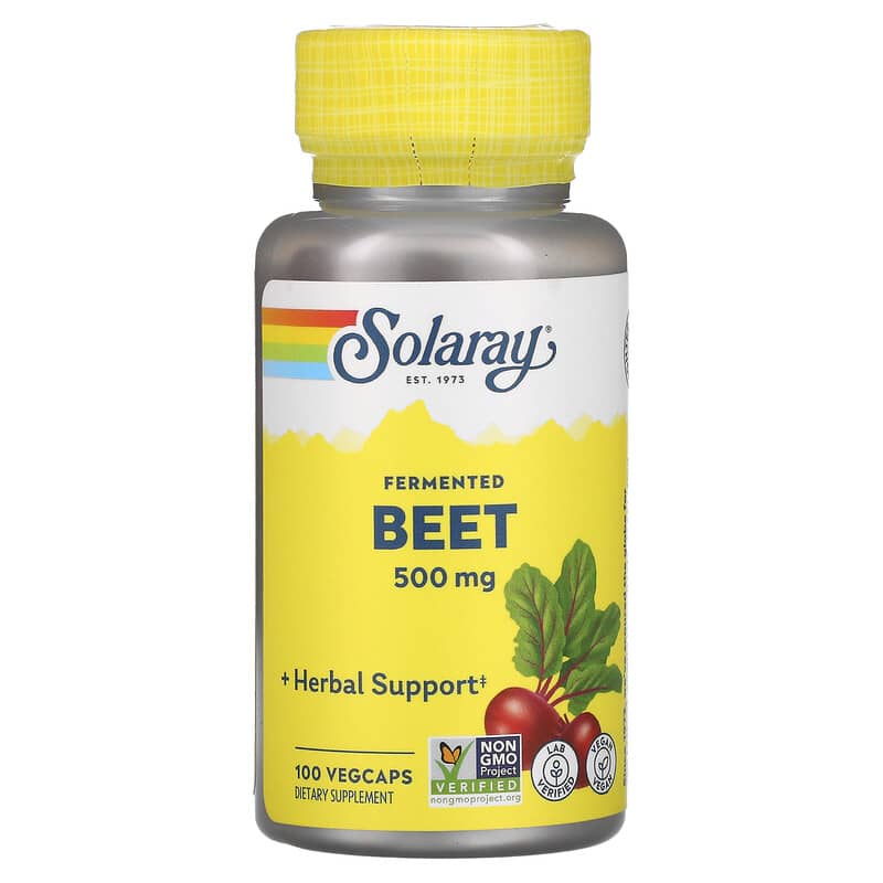Solaray Fermented Beet 500 mg 100 VegCaps 76280791433