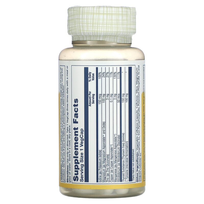 Solaray, Freeze Dried Thyroid Caps, 60 VegCaps 76280052107