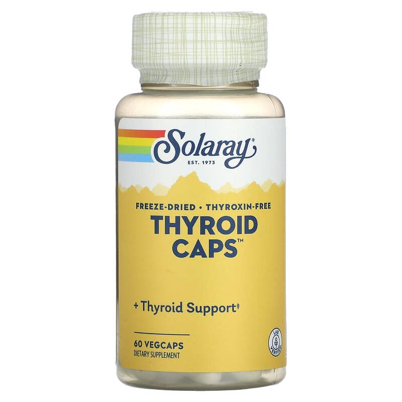 Solaray Freeze Dried Thyroid Caps 60 VegCaps 76280052107