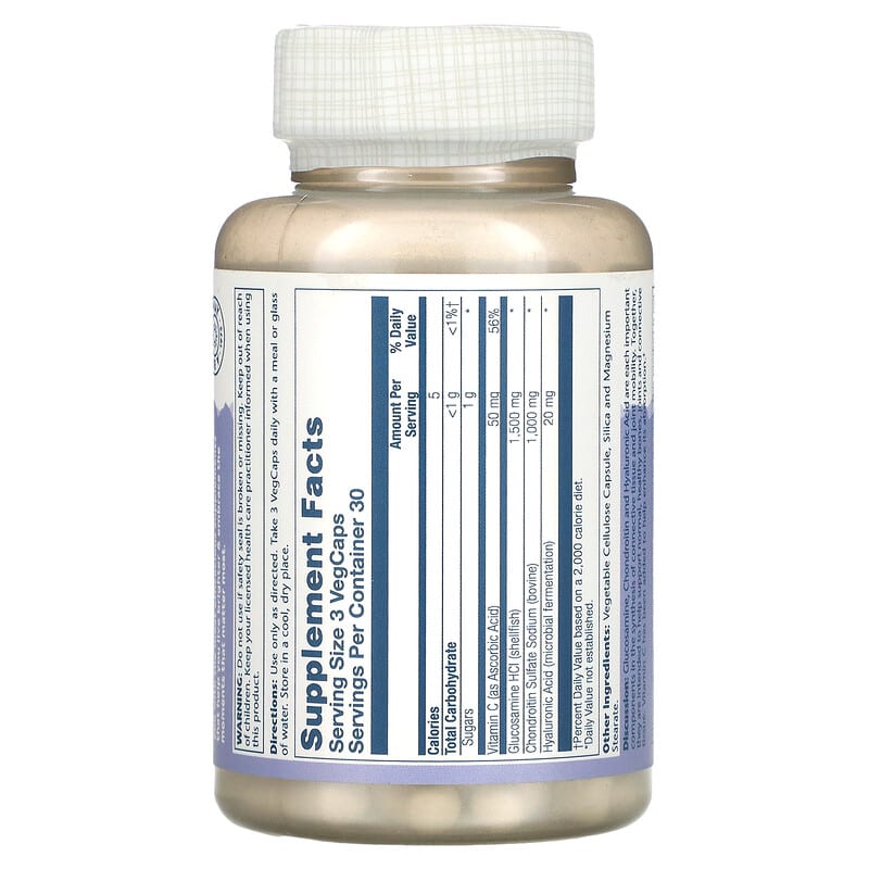 Solaray, Glucosamine Chondroitin Hyaluronic Acid, 90 VegCaps 76280081589