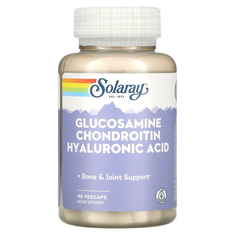 Solaray Glucosamine Chondroitin Hyaluronic Acid 90 VegCaps 76280081589