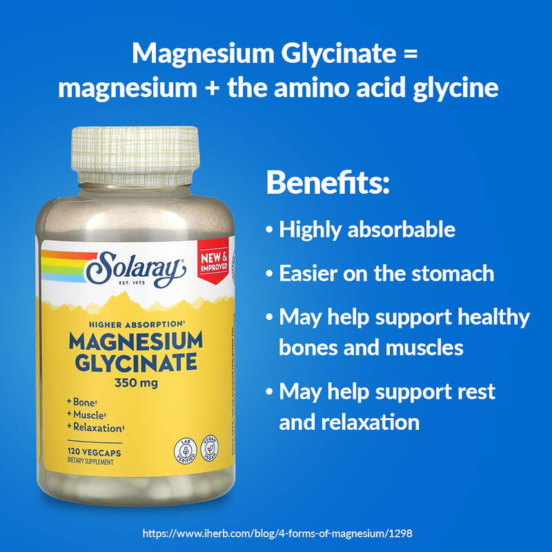Solaray, High Absorption Magnesium Glycinate, 350 mg, 120 VegCaps 76280549010
