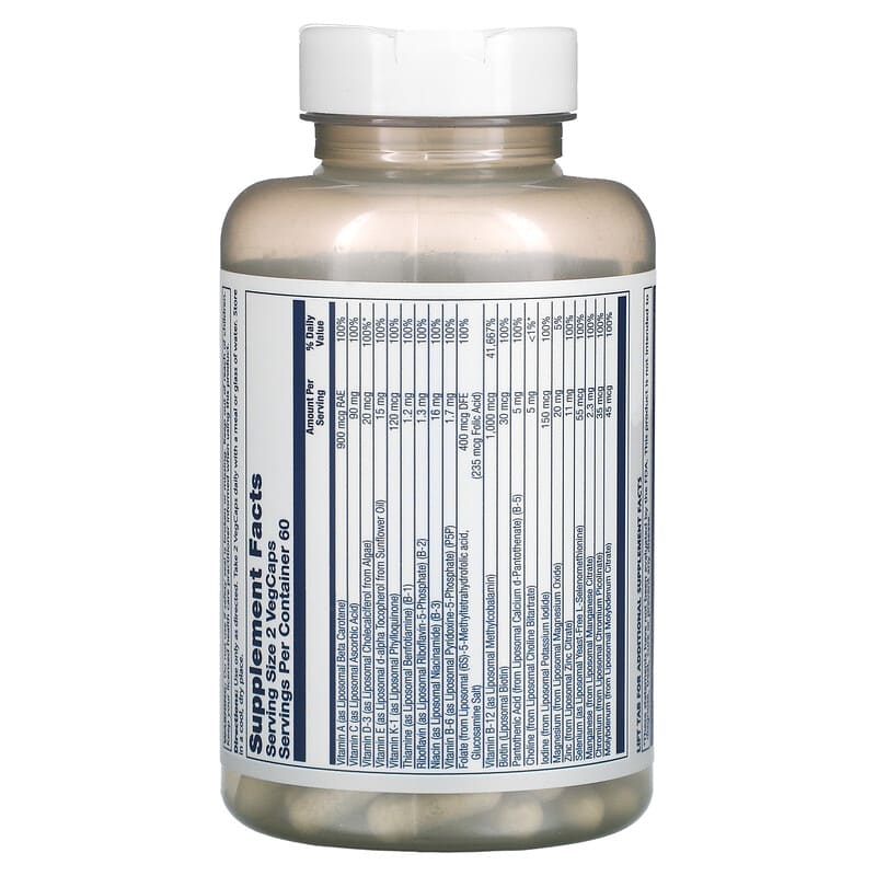 Solaray, High Potency Men's Liposomal Multivitamin, 120 VegCaps 76280700657