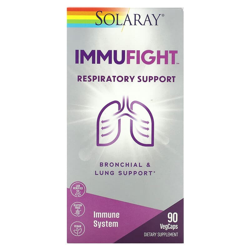 Solaray ImmuFight Respiratory Support 90 VegCaps 76280563160
