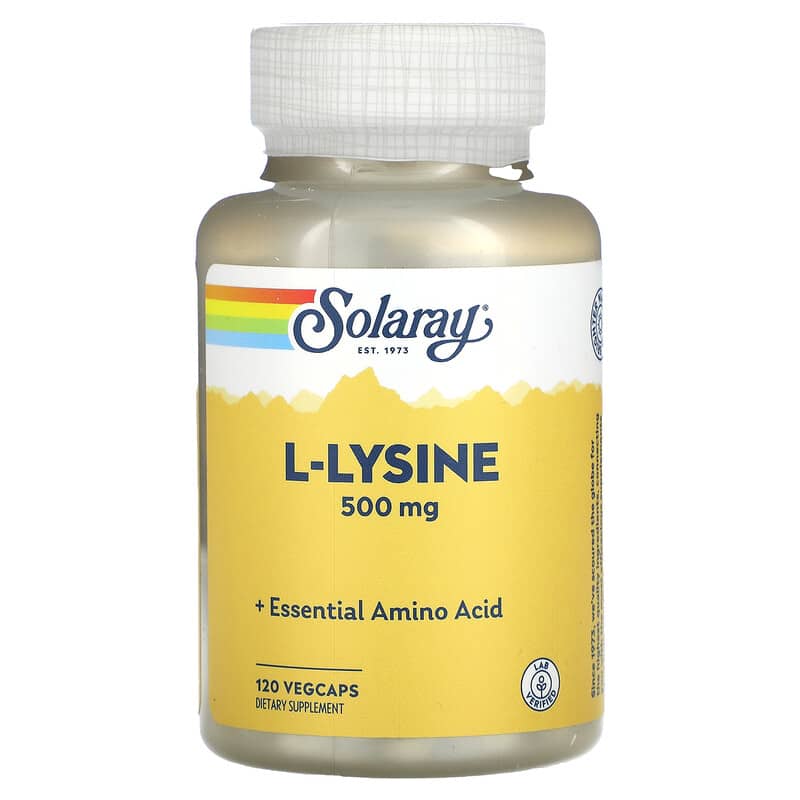 Solaray L-Lysine 500 mg 120 VegCaps 76280049411