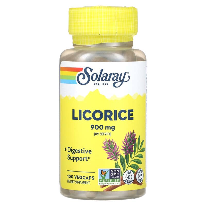 Solaray Licorice 450 mg 100 VegCaps 76280193701