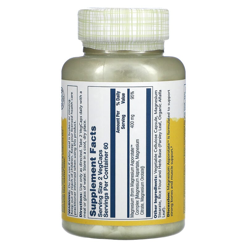 Solaray, Magnesium Asporotate, 200 mg, 120 VegCaps 76280046212