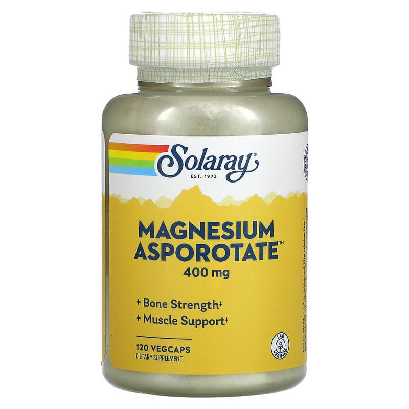 Solaray Magnesium Asporotate 200 mg 120 VegCaps 76280046212