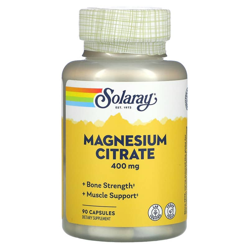 Solaray Magnesium Citrate 133 mg 90 Capsules 76280463019