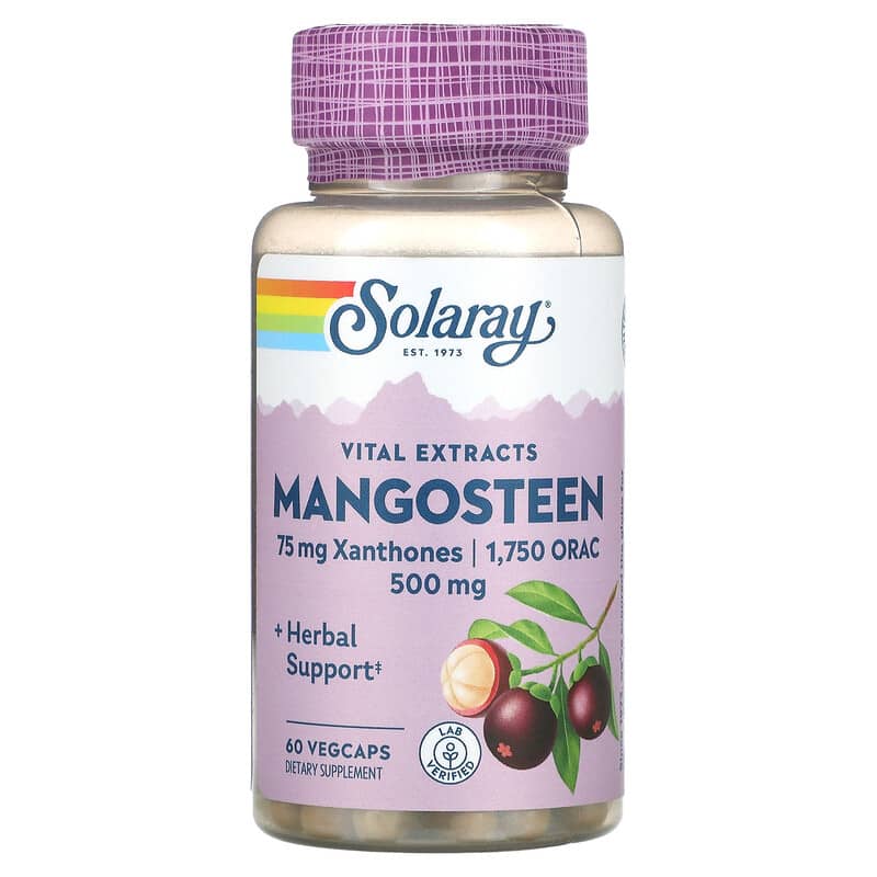 Solaray Mangosteen Vital Extracts 500 mg 60 VegCaps 76280138979