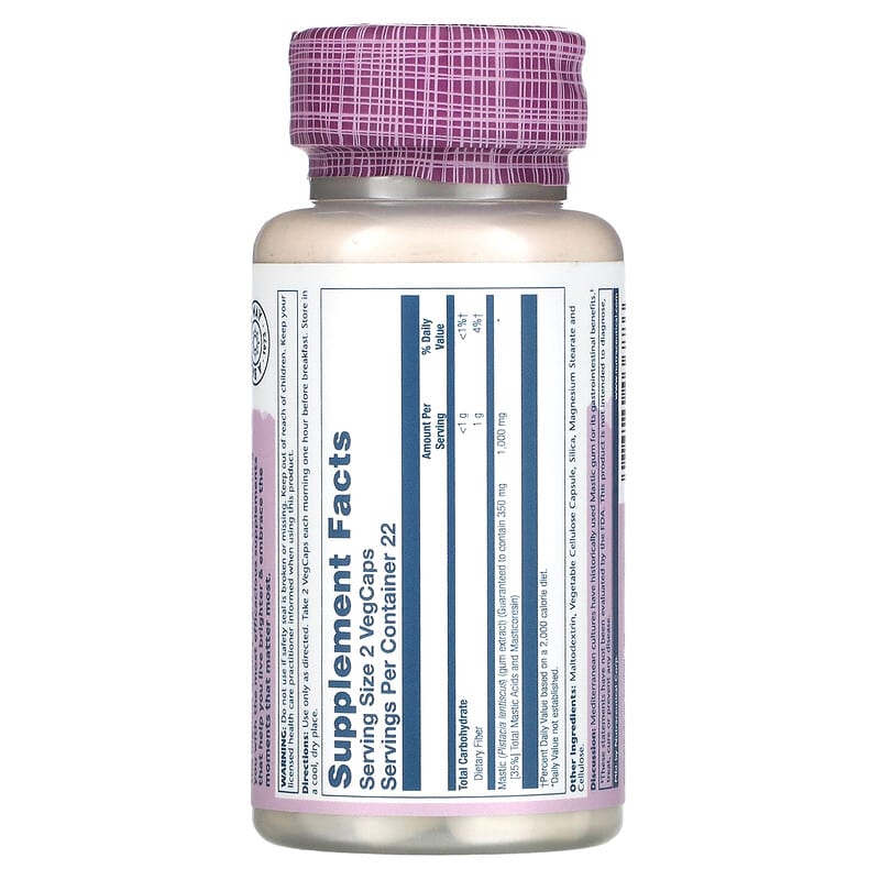 Solaray, Mastic Gum , 500 mg, 45 VegCaps 76280036886