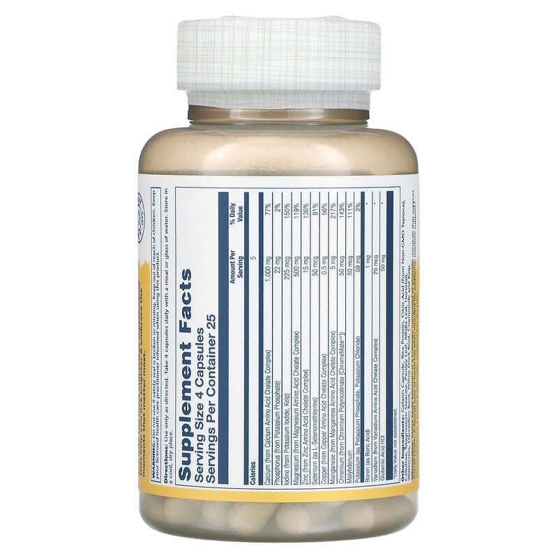 Solaray, Mega Multi Mineral, Iron Free, 100 Capsules 76280045130