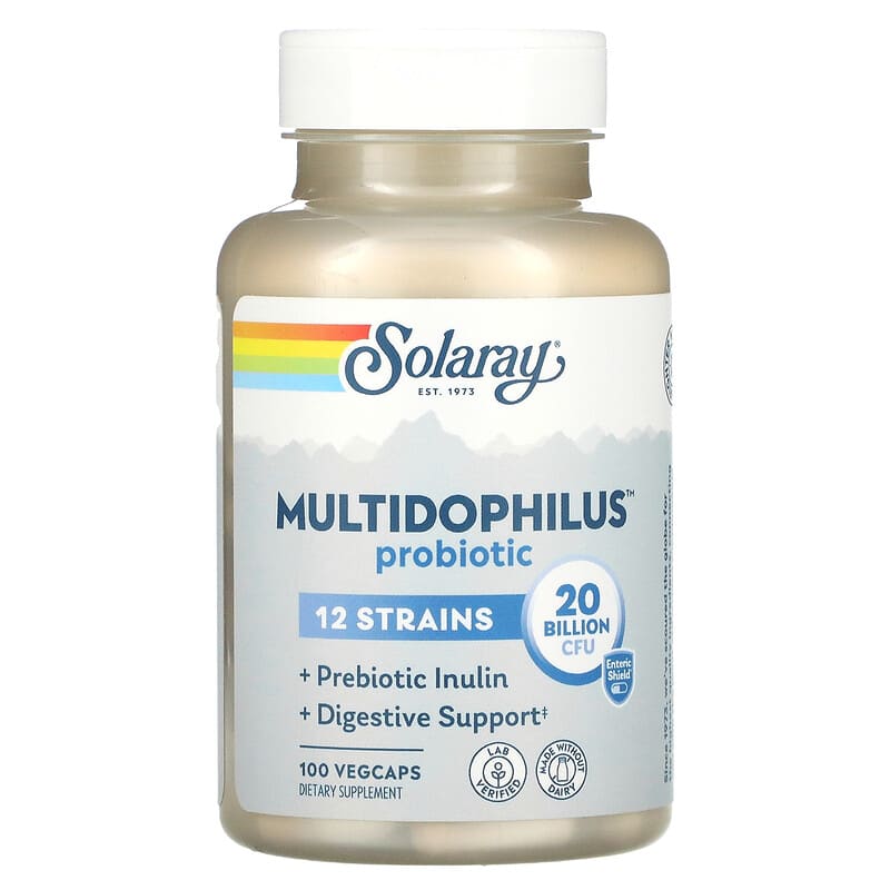 Solaray Multidophilus Probiotic 20 Billion CFU 100 VegCaps 76280493009